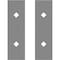 Ekena Millwork Premium Barn Door Hollow Core Plates (set of 2), Flint Gray GB6001HCPFG - alternate 1